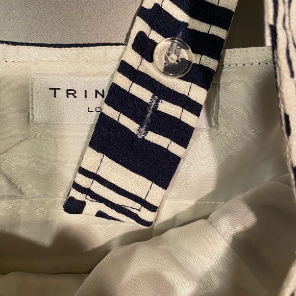 Trina Turk Navy/White Sundress with Adjustable Straps Size: 10 - Picture 4 of 7